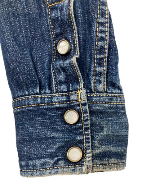THE FLAT HEAD（ザ・フラットヘッド）THE FLAT HEAD (ザ・フラットヘッド) デニムウエスタンシャツ インディゴ サイズ:42Wの古着・服飾アイテム