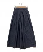 BEAUTY&YOUTHビューティーアンドユース）の古着「ゴムスカンツ/ワイドパンツ」｜ネイビー