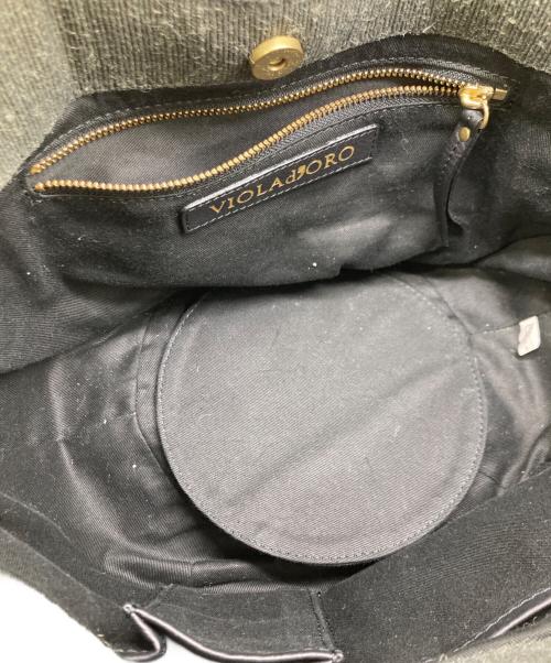 VIOLAd'ORO（ヴィオラドーロ）VIOLAd'ORO (ヴィオラドーロ) 2WAYカゴバッグ ネイビーの古着・服飾アイテム