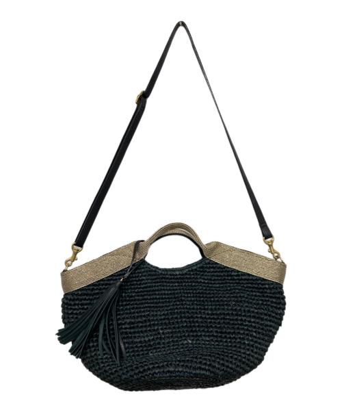 VIOLAd'ORO（ヴィオラドーロ）VIOLAd'ORO (ヴィオラドーロ) 2WAYカゴバッグ ネイビーの古着・服飾アイテム