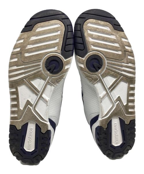 NEW BALANCE（ニューバランス）NEW BALANCE (ニューバランス) ローカットスニーカー　550 ホワイト×ネイビー サイズ:25cmの古着・服飾アイテム