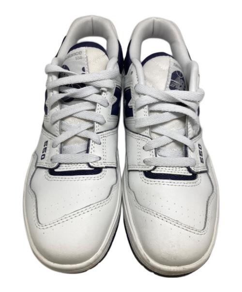 NEW BALANCE（ニューバランス）NEW BALANCE (ニューバランス) ローカットスニーカー　550 ホワイト×ネイビー サイズ:25cmの古着・服飾アイテム