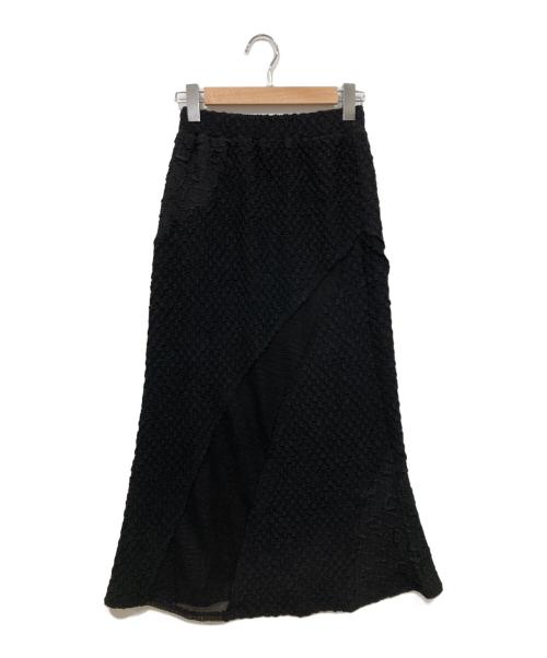 RAY BEAMS（レイ ビームス）RAY BEAMS (レイ ビームス) ジャカード メッシュ キリカエ スカート ブラック サイズ:ONE SIZEの古着・服飾アイテム