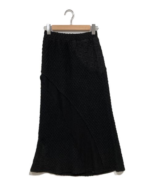 RAY BEAMS（レイ ビームス）RAY BEAMS (レイ ビームス) ジャカード メッシュ キリカエ スカート ブラック サイズ:ONE SIZEの古着・服飾アイテム