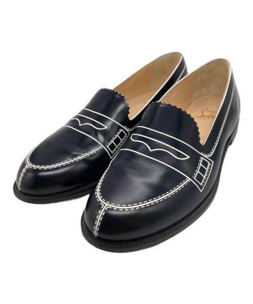 Christian Louboutin（クリスチャン・ルブタン）Christian Louboutin (クリスチャン・ルブタン) ダミープリントローファー ブラック サイズ:36 1/2の古着・服飾アイテム