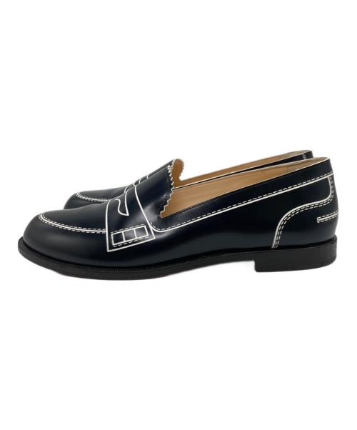 Christian Louboutin（クリスチャン・ルブタン）Christian Louboutin (クリスチャン・ルブタン) ダミープリントローファー ブラック サイズ:36 1/2の古着・服飾アイテム