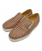 Christian Louboutinクリスチャン・ルブタン）の古着「スパイクスタッズスリッポン」｜ピンク