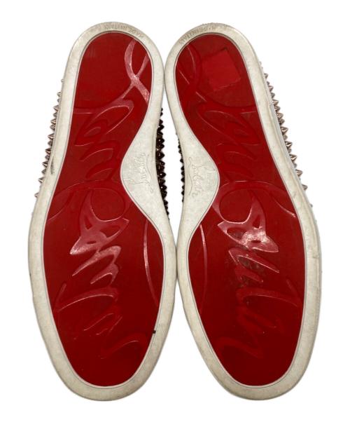 Christian Louboutin（クリスチャン・ルブタン）Christian Louboutin (クリスチャン・ルブタン) スパイクスタッズスリッポン ピンク サイズ:37の古着・服飾アイテム