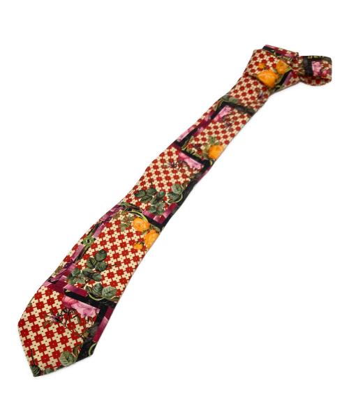 Vivienne Westwood（ヴィヴィアンウエストウッド）Vivienne Westwood (ヴィヴィアンウエストウッド) フラワープリント総柄シルクネクタイ レッド サイズ:サイズ表記なしの古着・服飾アイテム