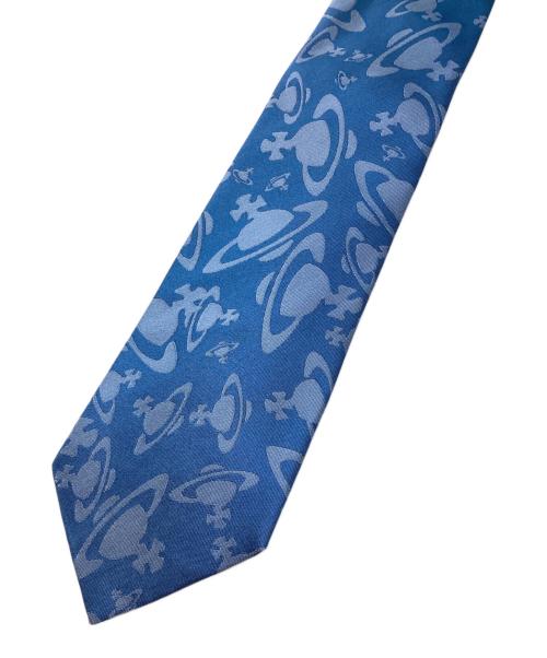 Vivienne Westwood（ヴィヴィアンウエストウッド）Vivienne Westwood (ヴィヴィアンウエストウッド) オーブ柄ネクタイ ブルー サイズ:サイズ表記なしの古着・服飾アイテム