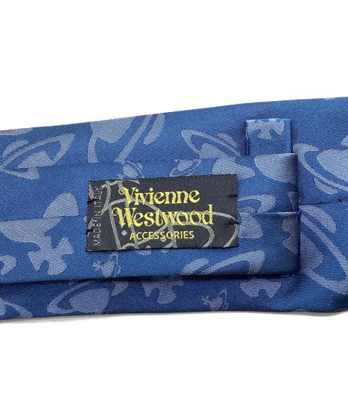 Vivienne Westwood（ヴィヴィアンウエストウッド）Vivienne Westwood (ヴィヴィアンウエストウッド) オーブ柄ネクタイ ブルー サイズ:サイズ表記なしの古着・服飾アイテム