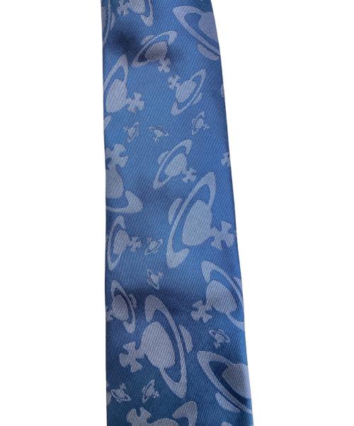 Vivienne Westwood（ヴィヴィアンウエストウッド）Vivienne Westwood (ヴィヴィアンウエストウッド) オーブ柄ネクタイ ブルー サイズ:サイズ表記なしの古着・服飾アイテム