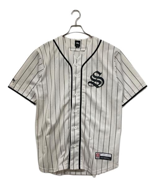 stussy（ステューシー）stussy (ステューシー) ベースボールシャツ ホワイト サイズ:Lの古着・服飾アイテム