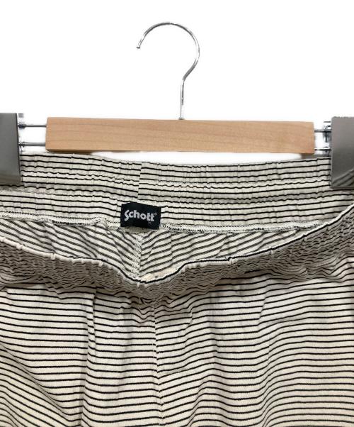 Schott（ショット）Schott (ショット) カットソーパンツ / CUTSEW PANTS BLIND STRIPE ホワイト×ブラック サイズ:LLの古着・服飾アイテム