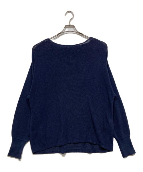 SLOBE IENA（スローブ イエナ）SLOBE IENA (スローブ イエナ) リネン混畦ニット ネイビー サイズ:サイズ表記なしの古着・服飾アイテム
