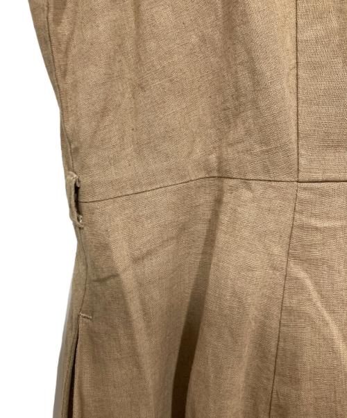 green label relaxing（グリーンレーベルリラクシング）green label relaxing (グリーンレーベルリラクシング) コットン/LI 2WAY フレア ワンピース ブラウン サイズ:-の古着・服飾アイテム