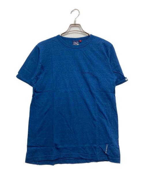 FOURTHIRTY（フォーサーティー）FOURTHIRTY (フォーサーティー) ロゴTシャツ　/FOLD SLEEVE TEE ブルー サイズ:2の古着・服飾アイテム