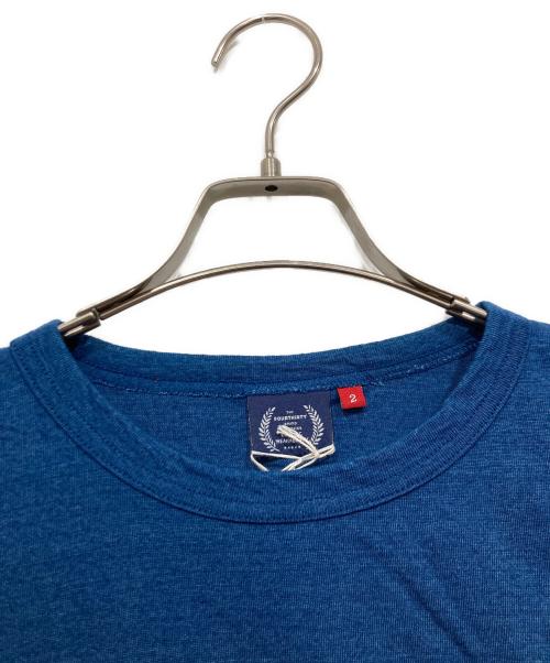 FOURTHIRTY（フォーサーティー）FOURTHIRTY (フォーサーティー) ロゴTシャツ　/FOLD SLEEVE TEE ブルー サイズ:2の古着・服飾アイテム