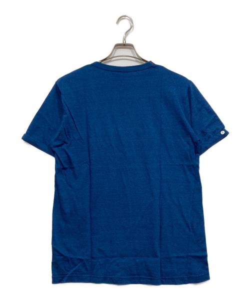 FOURTHIRTY（フォーサーティー）FOURTHIRTY (フォーサーティー) ロゴTシャツ　/FOLD SLEEVE TEE ブルー サイズ:2の古着・服飾アイテム