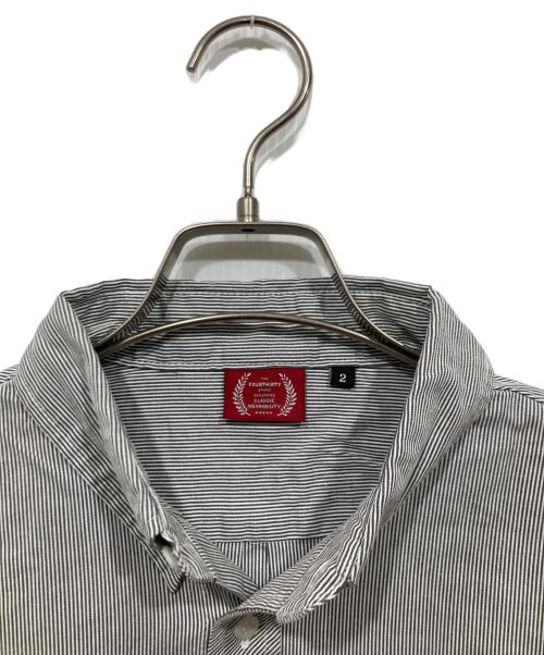 FOURTHIRTY（フォーサーティー）FOURTHIRTY (フォーサーティー) ピンストライプボタンダウンシャツ グレー サイズ:２の古着・服飾アイテム