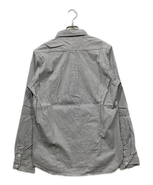FOURTHIRTY（フォーサーティー）FOURTHIRTY (フォーサーティー) ピンストライプボタンダウンシャツ グレー サイズ:２の古着・服飾アイテム