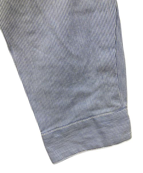 FOURTHIRTY（フォーサーティー）FOURTHIRTY (フォーサーティー) ピンストライプボタンダウン長袖シャツ ブルー サイズ:2の古着・服飾アイテム