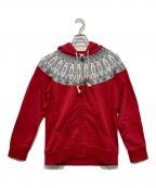 FOURTHIRTYフォーサーティー）の古着「ジップパーカー」｜グレー×レッド