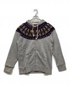 FOURTHIRTYフォーサーティー）の古着「ジップパーカー」｜ネイビー×グレー