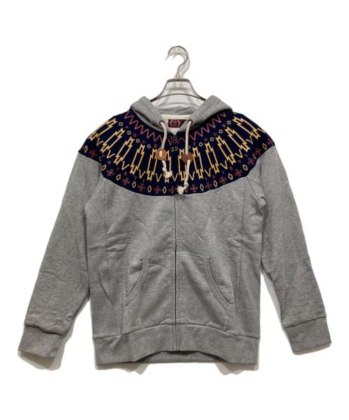 FOURTHIRTY（フォーサーティー）FOURTHIRTY (フォーサーティー) ジップパーカー ネイビー×グレー サイズ:2の古着・服飾アイテム