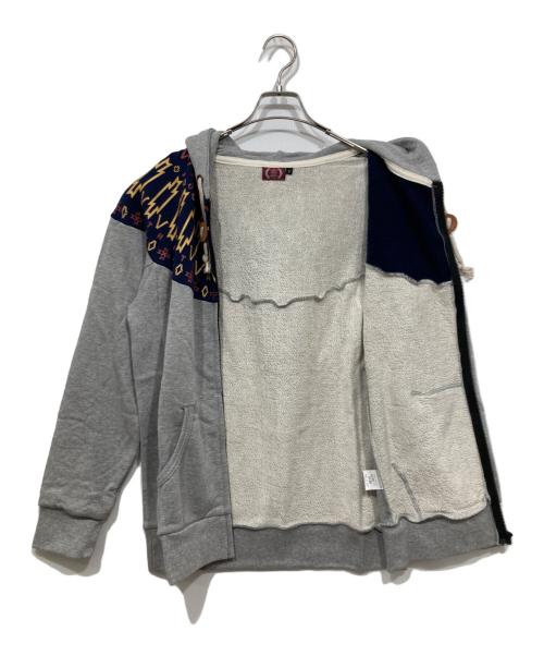 FOURTHIRTY（フォーサーティー）FOURTHIRTY (フォーサーティー) ジップパーカー ネイビー×グレー サイズ:2の古着・服飾アイテム