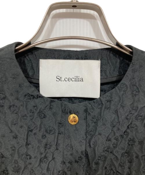 St.cecilia（セントセシリア）St.cecilia (セントセシリア) ピーナッツブラウス ブラック サイズ:36の古着・服飾アイテム