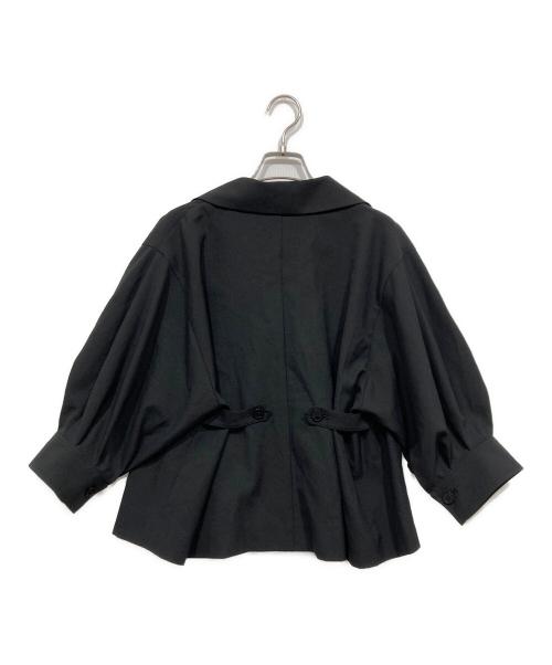 Adam et Rope（アダム エ ロペ）Adam et Rope (アダム エ ロペ) 2WAYシルエットシャツジャケット ブラック サイズ:Freeの古着・服飾アイテム