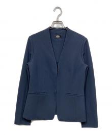 NEWYORKER（ニューヨーカー）の古着「ノーカラージャケット」｜ブルー