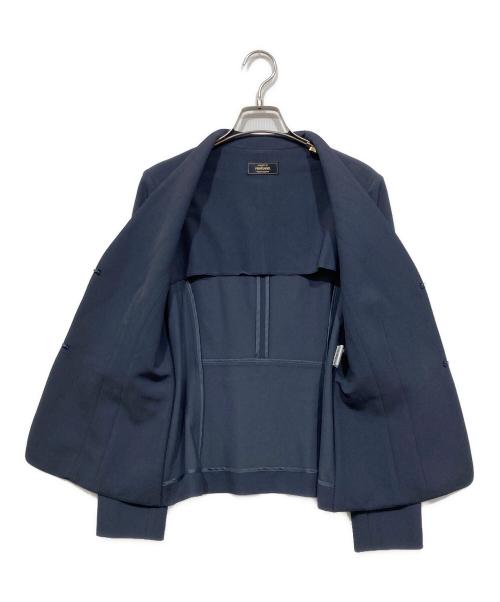 NEWYORKER（ニューヨーカー）NEWYORKER (ニューヨーカー) ノーカラージャケット ブルー サイズ:9ARの古着・服飾アイテム