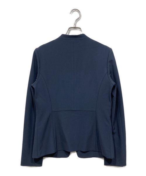 NEWYORKER（ニューヨーカー）NEWYORKER (ニューヨーカー) ノーカラージャケット ブルー サイズ:9ARの古着・服飾アイテム