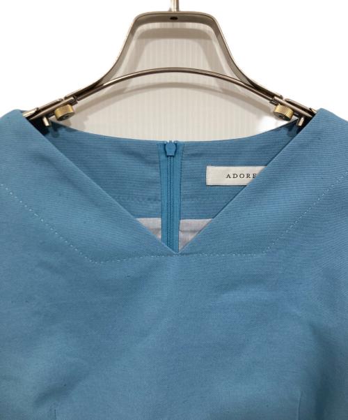 ADORE（アドーア）ADORE (アドーア) プリペラドビーブラウス ブルー サイズ:Mの古着・服飾アイテム
