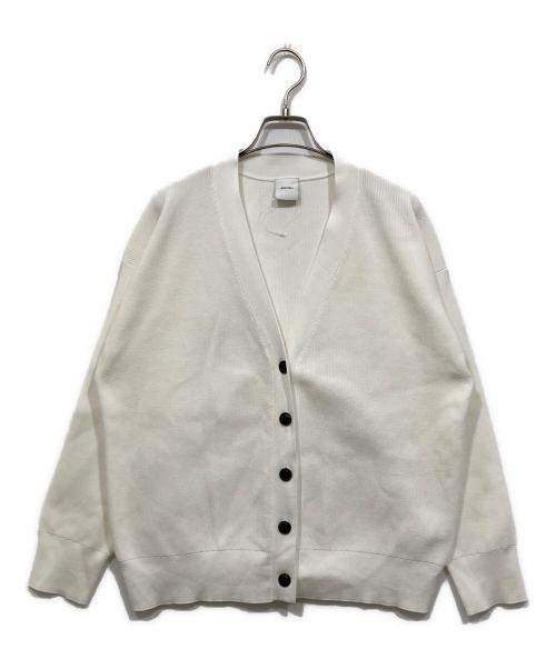 Spick and Span（スピック＆スパン）Spick and Span (スピックアンドスパン) 片畔ニットカーディガン ホワイト サイズ:表記なしの古着・服飾アイテム