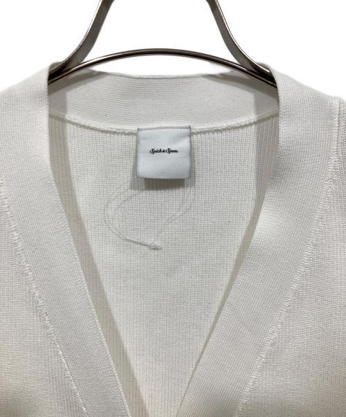 Spick and Span（スピック＆スパン）Spick and Span (スピックアンドスパン) 片畔ニットカーディガン ホワイト サイズ:表記なしの古着・服飾アイテム