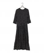 SINMEシンメ）の古着「ドットブラウスワンピース」｜ブラック