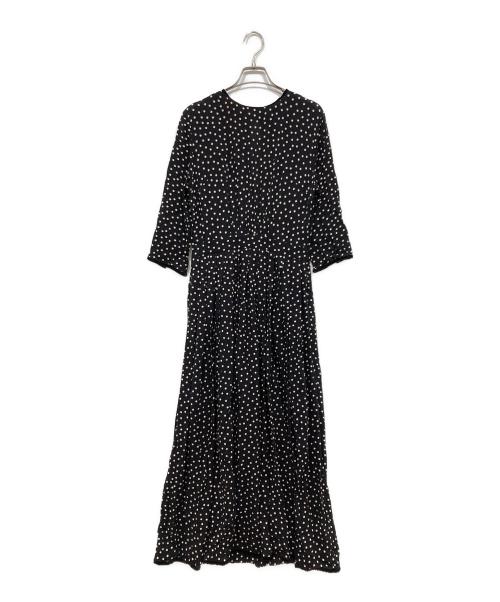 SINME（シンメ）SINME (シンメ) ドットブラウスワンピース ブラック サイズ:Freeの古着・服飾アイテム