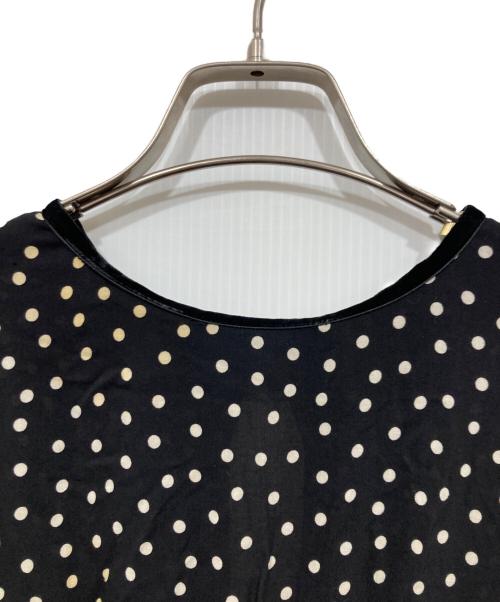 SINME（シンメ）SINME (シンメ) ドットブラウスワンピース ブラック サイズ:Freeの古着・服飾アイテム