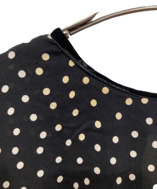 SINME（シンメ）SINME (シンメ) ドットブラウスワンピース ブラック サイズ:Freeの古着・服飾アイテム