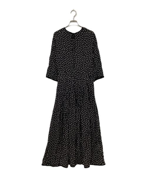 SINME（シンメ）SINME (シンメ) ドットブラウスワンピース ブラック サイズ:Freeの古着・服飾アイテム