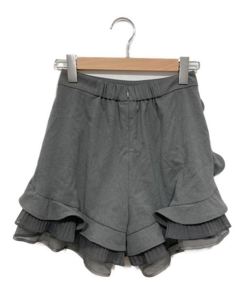 Snidel（スナイデル）Snidel (スナイデル) フリルヘムショートパンツ グレーの古着・服飾アイテム