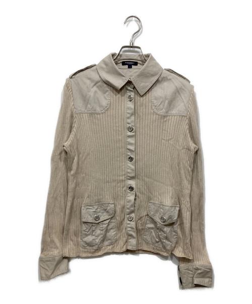 BURBERRY LONDON（バーバリーロンドン）BURBERRY LONDON (バーバリーロンドン) ニットジャケット ベージュ サイズ:４の古着・服飾アイテム