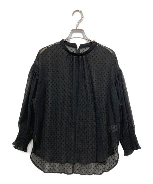 Spick and Span（スピック＆スパン）Spick and Span (スピックアンドスパン) シアードットジャガードブラウス ブラック サイズ:表記なしの古着・服飾アイテム