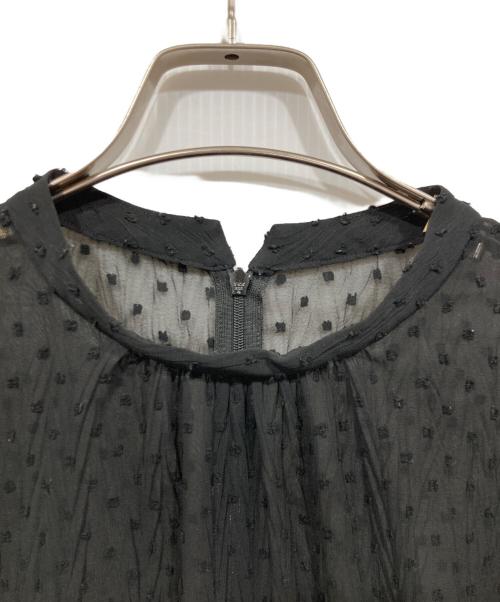 Spick and Span（スピック＆スパン）Spick and Span (スピックアンドスパン) シアードットジャガードブラウス ブラック サイズ:表記なしの古着・服飾アイテム