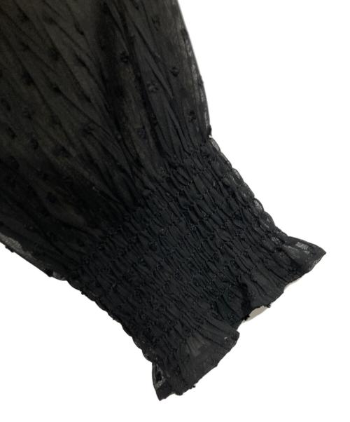 Spick and Span（スピック＆スパン）Spick and Span (スピックアンドスパン) シアードットジャガードブラウス ブラック サイズ:表記なしの古着・服飾アイテム