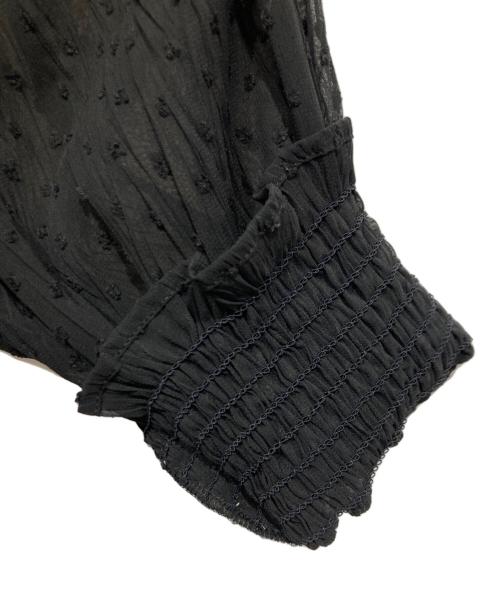 Spick and Span（スピック＆スパン）Spick and Span (スピックアンドスパン) シアードットジャガードブラウス ブラック サイズ:表記なしの古着・服飾アイテム