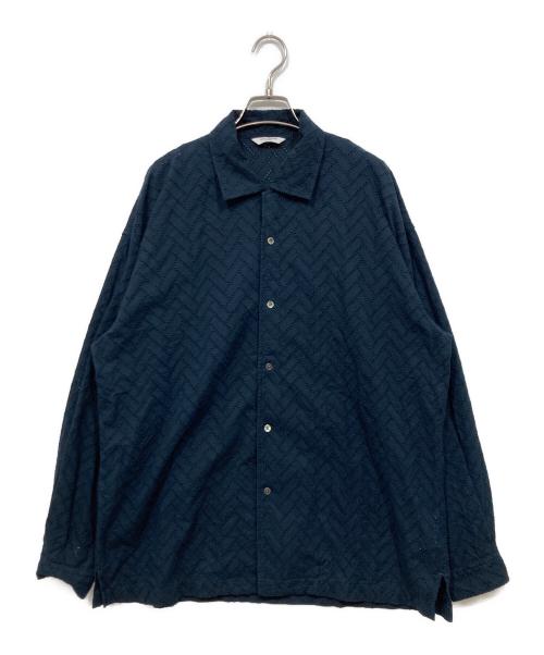 URBAN RESEARCH DOORS（アーバンリサーチドアーズ）URBAN RESEARCH DOORS (アーバンリサーチドアーズ) カラミロングスリーブシャツ ネイビー サイズ:Lの古着・服飾アイテム